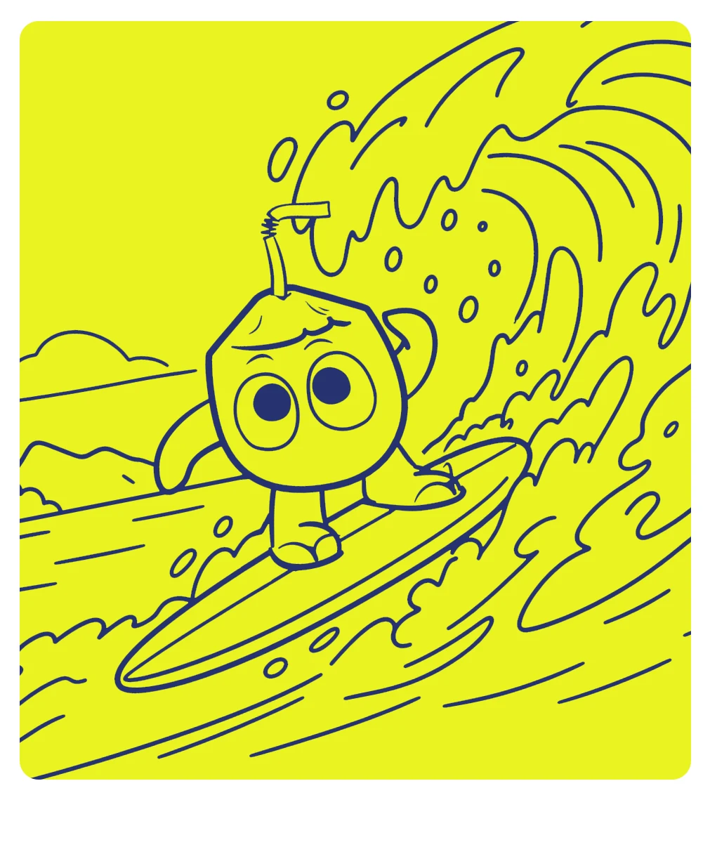 MeKoko surfing a big wave